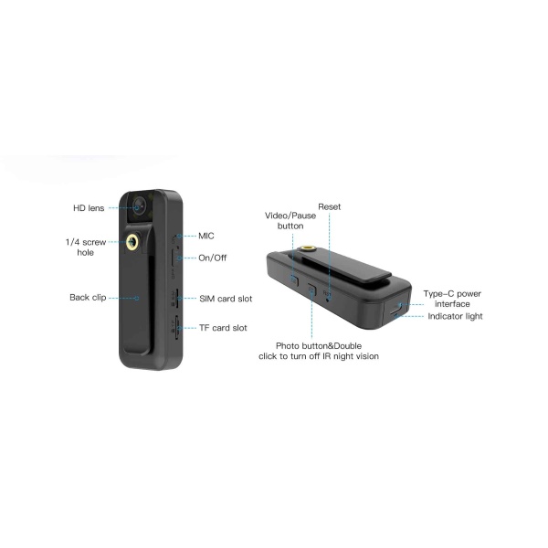 Mini kamera body cam
