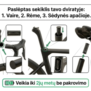 Dviračio gps sekimo įranga