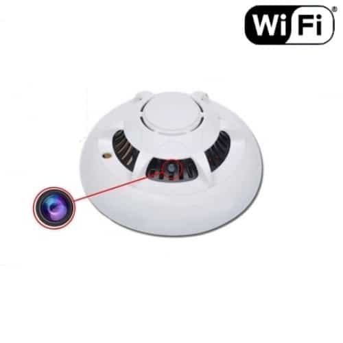 Slapta kamera dūmų detektorius su WI fi
