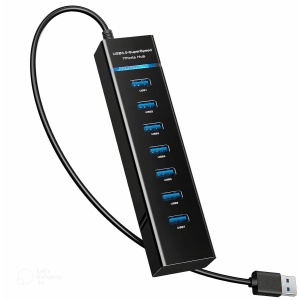 slapta kamera USB šakotuvas 7 lizdu