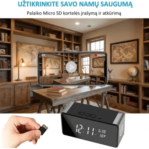slaptos kameros laikrodis
